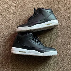 Jordan size 6 grade retro 3 black and white